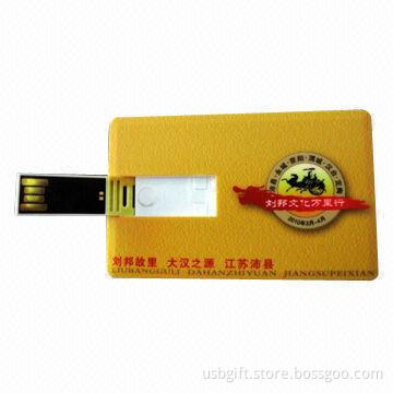 USB flash drive, custom 2GB USB, credit card shaped, for promotional gift